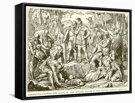 Germanicus Buries the Bones of the Roman Killed in the Battle Against Hermann-null-Framed Stretched Canvas