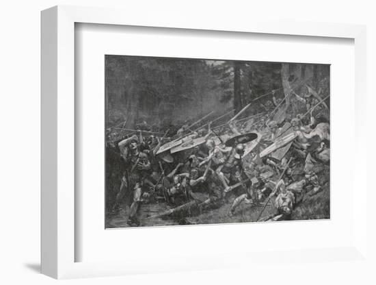 Germans Defend Their Land from the Romans-P. Ivanowics-Framed Photographic Print