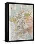 Germany And Northern Italy During Thirty Years War, Old Map-marzolino-Framed Stretched Canvas