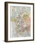 Germany And Northern Italy During Thirty Years War, Old Map-marzolino-Framed Art Print