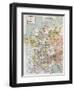 Germany And Northern Italy During Thirty Years War, Old Map-marzolino-Framed Art Print