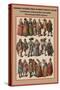 Germany Attires Itself in the Germanic XVII Century-Friedrich Hottenroth-Stretched Canvas