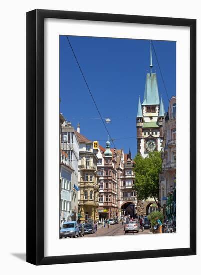 Germany, Baden-WŸrttemberg, Breisgau, Freiburg, Old Town, Martinstor-Chris Seba-Framed Premium Photographic Print