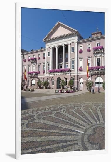 Germany, Baden-WŸrttemberg, Karlsruhe, Marketplace, City Hall, Stone Mosaic-Chris Seba-Framed Photographic Print