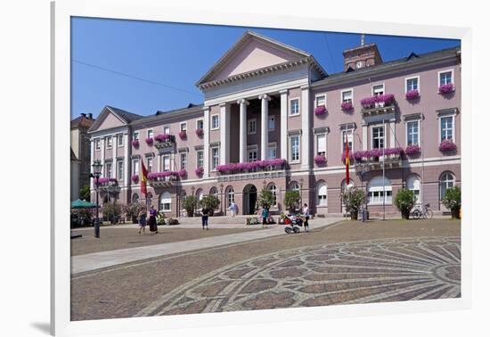 Germany, Baden-WŸrttemberg, Karlsruhe, Marketplace, City Hall, Stone Mosaic-Chris Seba-Framed Photographic Print