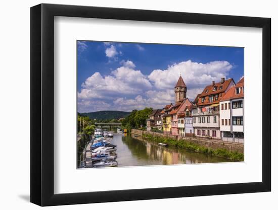 Germany, Baden-WŸrttemberg, Main-Tauber-Region, Wertheim, Tauberufer-Udo Siebig-Framed Photographic Print