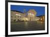 Germany, Baden-Wurttemberg, Karlsruhe, Marketplace, Protestant Town Church, Evening, Dusk-Chris Seba-Framed Photographic Print