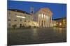 Germany, Baden-Wurttemberg, Karlsruhe, Marketplace, Protestant Town Church, Evening, Dusk-Chris Seba-Mounted Photographic Print