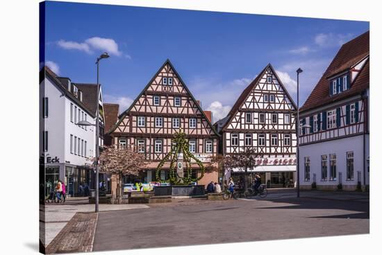 Germany, Baden-Wurttemberg, Metropolregion Stuttgart, Kirchheim Unter Teck, Marketplace-Udo Siebig-Stretched Canvas