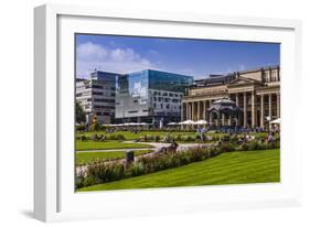 Germany, Baden-Wurttemberg, Schlossplatz (Castle Square) with Kšnigstrasse-Udo Siebig-Framed Photographic Print