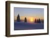 Germany, Baden-Wurttemberg, South Black Forest, Feldberg Area, Winter Scenery, Sunrise-Herbert Kehrer-Framed Photographic Print