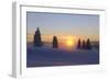 Germany, Baden-Wurttemberg, South Black Forest, Feldberg Area, Winter Scenery, Sunrise-Herbert Kehrer-Framed Photographic Print