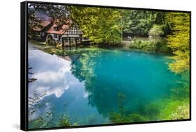 Germany, Baden-Wurttemberg, Swabian Alp, Blautal (Blau Valley), Blaubeuren-Udo Siebig-Framed Stretched Canvas