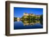 Germany, Baden-Wurttemberg, Swabian Alps, Danube with Sigmaringen Castle, Hohenzollern Castle-Udo Siebig-Framed Photographic Print
