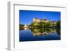 Germany, Baden-Wurttemberg, Swabian Alps, Danube with Sigmaringen Castle, Hohenzollern Castle-Udo Siebig-Framed Photographic Print