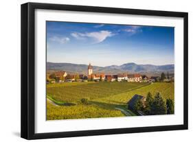 Germany, Baden-Wurttemburg, Burkheim, Kaiserstuhl Area, Vineyards Elevated Village View-Walter Bibikow-Framed Photographic Print