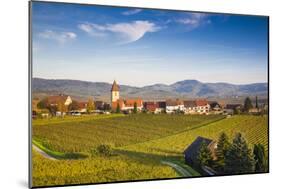 Germany, Baden-Wurttemburg, Burkheim, Kaiserstuhl Area, Vineyards Elevated Village View-Walter Bibikow-Mounted Photographic Print