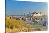 Germany, Baltic Coast, Island Usedom, Baltic Sea Spa Town Ahlbeck, Pier, Sunrise, Beach-Chris Seba-Stretched Canvas