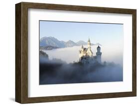 Germany, Bavaria, AllgŠu, Neuschwanstein Castle, Fog-Herbert Kehrer-Framed Photographic Print