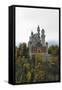 Germany, Bavaria, AllgŠu, Neuschwanstein Castle, from Above-Herbert Kehrer-Framed Stretched Canvas