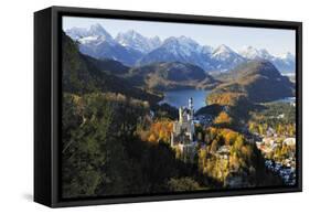 Germany, Bavaria, AllgŠu, Neuschwanstein Castle-Herbert Kehrer-Framed Stretched Canvas