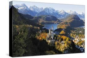 Germany, Bavaria, AllgŠu, Neuschwanstein Castle-Herbert Kehrer-Stretched Canvas