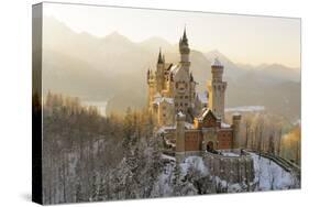Germany, Bavaria, AllgŠu, Neuschwanstein Castle-Herbert Kehrer-Stretched Canvas