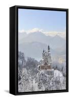 Germany, Bavaria, AllgŠu, Neuschwanstein Castle-Herbert Kehrer-Framed Stretched Canvas