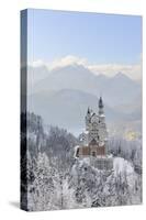 Germany, Bavaria, AllgŠu, Neuschwanstein Castle-Herbert Kehrer-Stretched Canvas