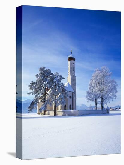 Germany, Bavaria, AllgŠu, Schwangau, Pilgrimage Church Saint Coloman-Herbert Kehrer-Stretched Canvas