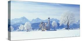 Germany, Bavaria, AllgŠu, Schwangau, Pilgrimage Church Saint Coloman-Herbert Kehrer-Stretched Canvas