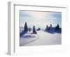 Germany, Bavaria, AllgŠu, Snow Scenery, Back Light, Alps, Mountains, Loneliness, Mountains, Winter-Herbert Kehrer-Framed Photographic Print