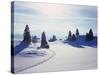 Germany, Bavaria, AllgŠu, Snow Scenery, Back Light, Alps, Mountains, Loneliness, Mountains, Winter-Herbert Kehrer-Stretched Canvas