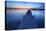 Germany, Bavaria, Ammersee (Lake Ammer), Herrsching, Footbridge at Sundown-Andreas Vitting-Stretched Canvas