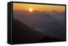 Germany, Bavaria, Bavarian Alpine Foothills, Jochberg, Sunrise Above the Mangfallgebirge, Halserspi-Bernd Rommelt-Framed Stretched Canvas