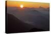 Germany, Bavaria, Bavarian Alpine Foothills, Jochberg, Sunrise Above the Mangfallgebirge, Halserspi-Bernd Rommelt-Stretched Canvas