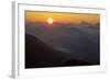 Germany, Bavaria, Bavarian Alpine Foothills, Jochberg, Sunrise Above the Mangfallgebirge, Halserspi-Bernd Rommelt-Framed Photographic Print