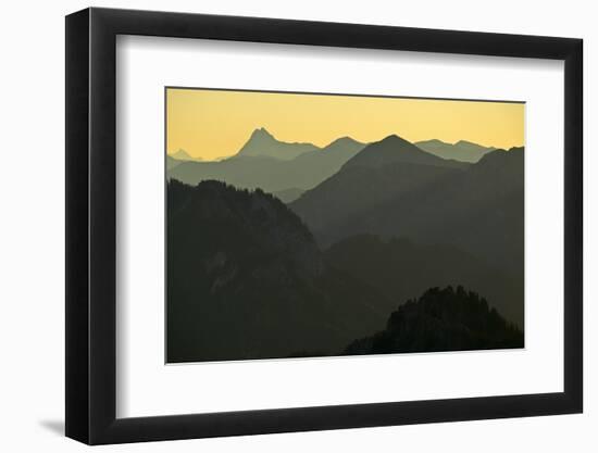 Germany, Bavaria, Bavarian Alps, Ammergauer Alps, Teufelstättkopf, View of -Bernd Rommelt-Framed Photographic Print