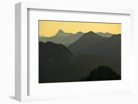 Germany, Bavaria, Bavarian Alps, Ammergauer Alps, Teufelstättkopf, View of -Bernd Rommelt-Framed Photographic Print
