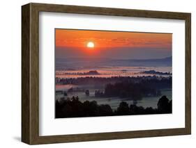 Germany, Bavaria, Bavarian Foothills of the Alps, View About the Kochelmoos, Kochel Moore-Bernd Rommelt-Framed Photographic Print