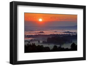 Germany, Bavaria, Bavarian Foothills of the Alps, View About the Kochelmoos, Kochel Moore-Bernd Rommelt-Framed Photographic Print