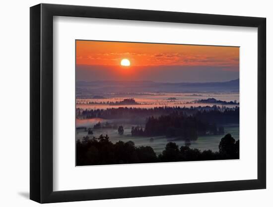 Germany, Bavaria, Bavarian Foothills of the Alps, View About the Kochelmoos, Kochel Moore-Bernd Rommelt-Framed Photographic Print