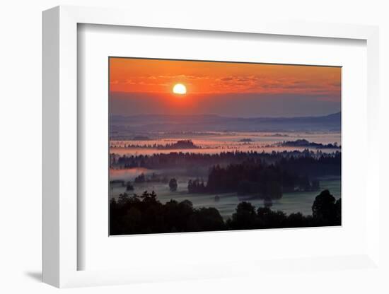 Germany, Bavaria, Bavarian Foothills of the Alps, View About the Kochelmoos, Kochel Moore-Bernd Rommelt-Framed Photographic Print