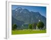 Germany, Bavaria (Bayern), Neuschwanstein Castle and Kolomanskirche-Alan Copson-Framed Photographic Print