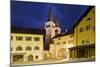 Germany, Bavaria, Berchtesgaden, Berchtesgaden, Church in Old Town at Dusk-Rainer Mirau-Mounted Photographic Print