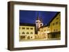 Germany, Bavaria, Berchtesgaden, Berchtesgaden, Church in Old Town at Dusk-Rainer Mirau-Framed Photographic Print