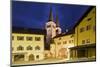 Germany, Bavaria, Berchtesgaden, Berchtesgaden, Church in Old Town at Dusk-Rainer Mirau-Mounted Photographic Print