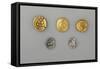 Germany, Bavaria, Celtic Coins, Gold and Silver-null-Framed Stretched Canvas