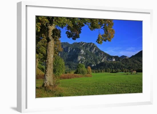 Germany, Bavaria, Cloudless Autumn Day, Schwangau Near FŸssen, Neuschwanstein Castle-Uwe Steffens-Framed Photographic Print