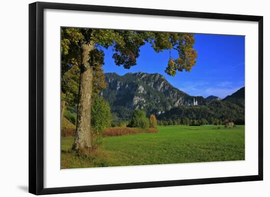 Germany, Bavaria, Cloudless Autumn Day, Schwangau Near FŸssen, Neuschwanstein Castle-Uwe Steffens-Framed Photographic Print